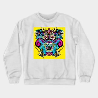 the hand of the gods and kaijus ecopop tpween2022 illustration art Crewneck Sweatshirt